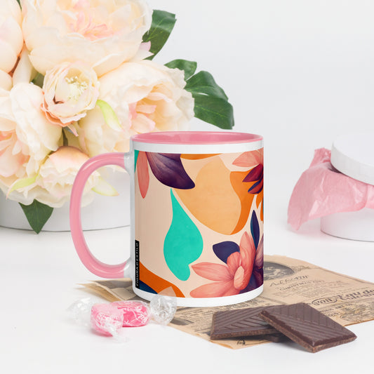Flora Ceramic Mug with Color Inside