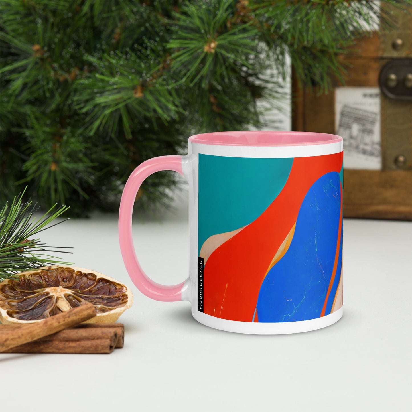 Marble Wonder Ceramic Mug with Color Inside