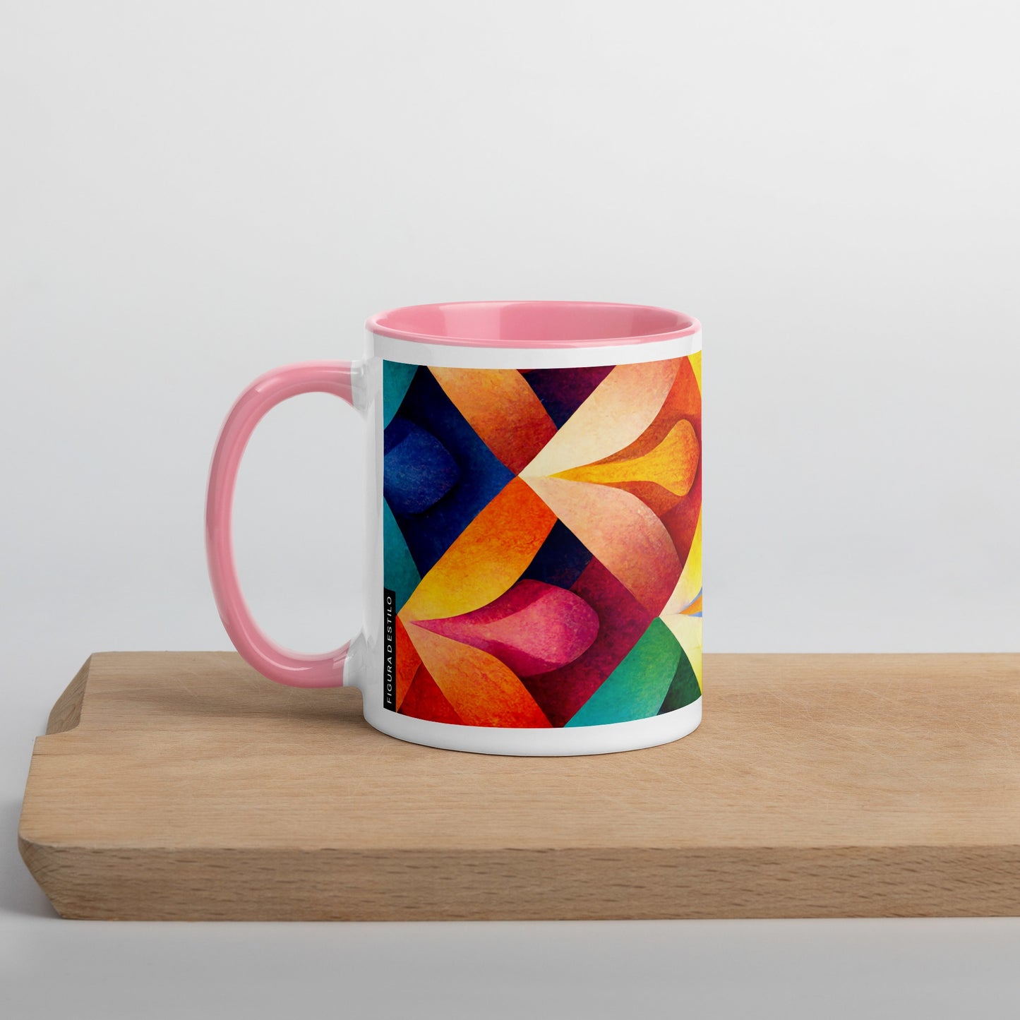 Petals Ceramic Mug with Color Inside
