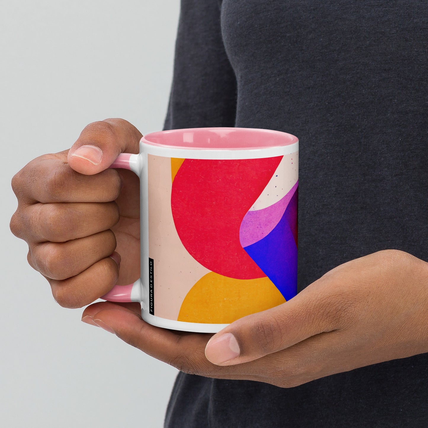 Rising Sun Ceramic Mug with Color Inside