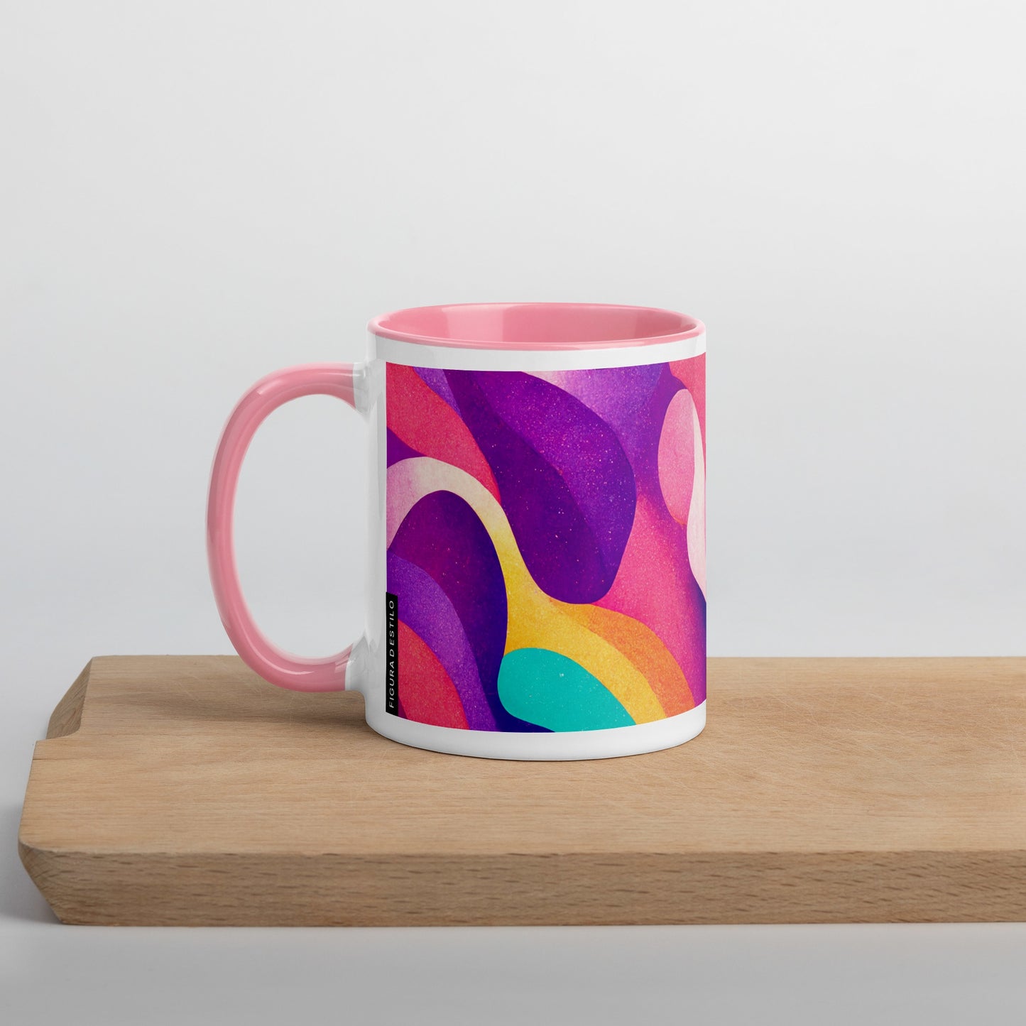 Summer Waves Ceramic Mug with Color Inside