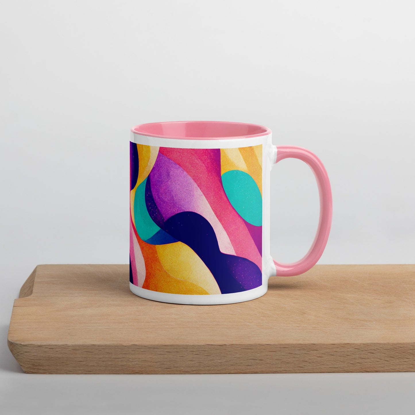 Summer Waves Ceramic Mug with Color Inside