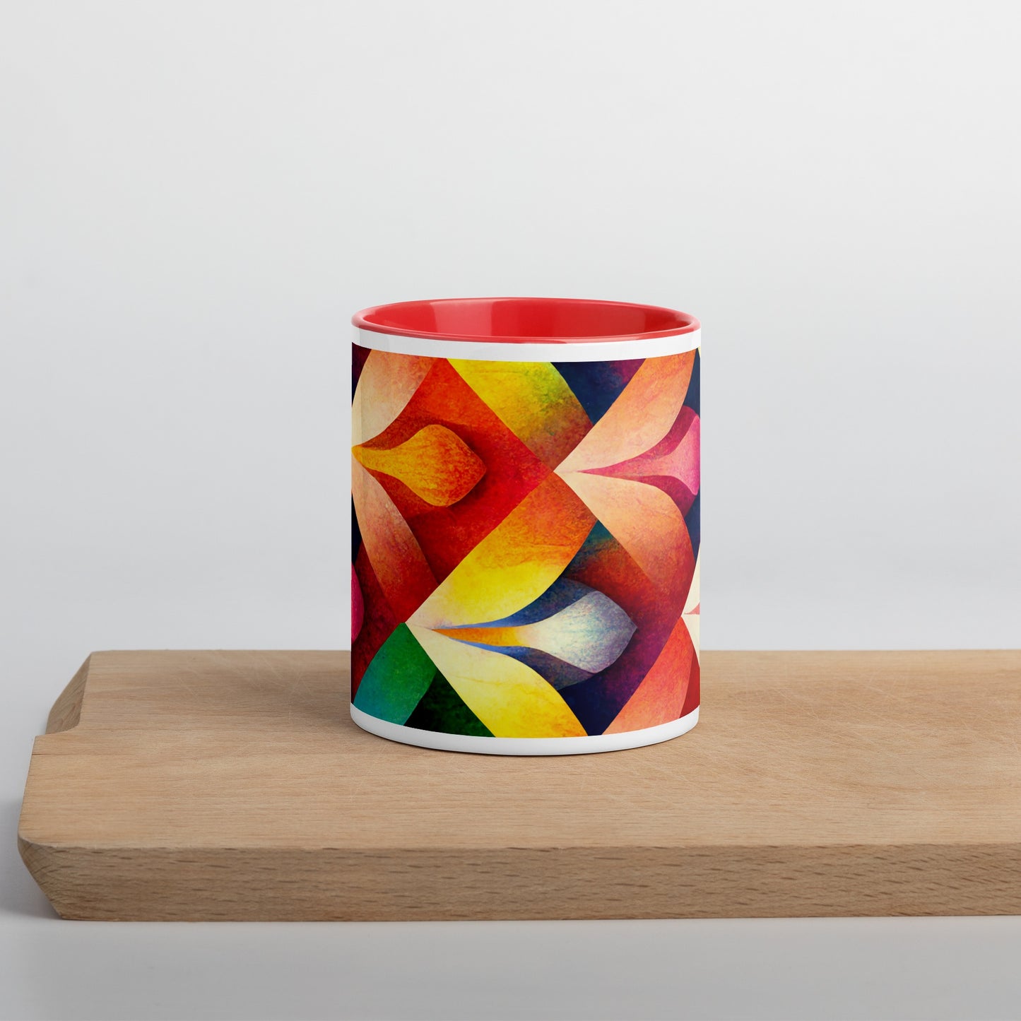 Petals Ceramic Mug with Color Inside