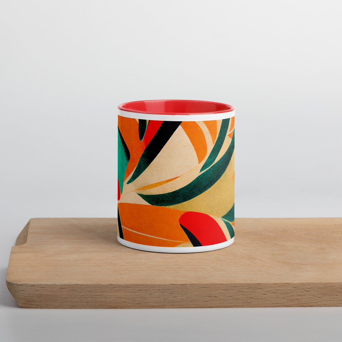 Hot Forest Ceramic Mug with Color Inside
