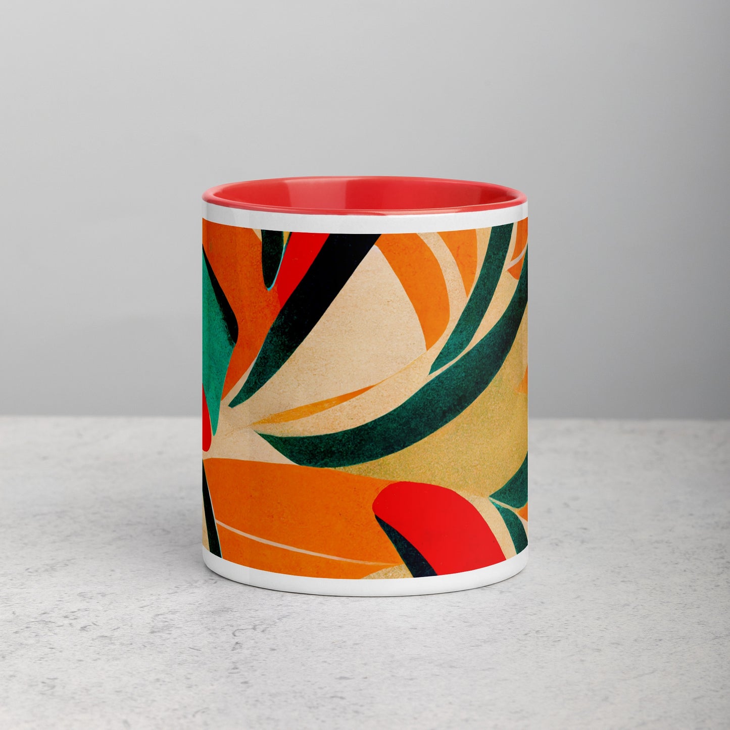 Hot Forest Ceramic Mug with Color Inside