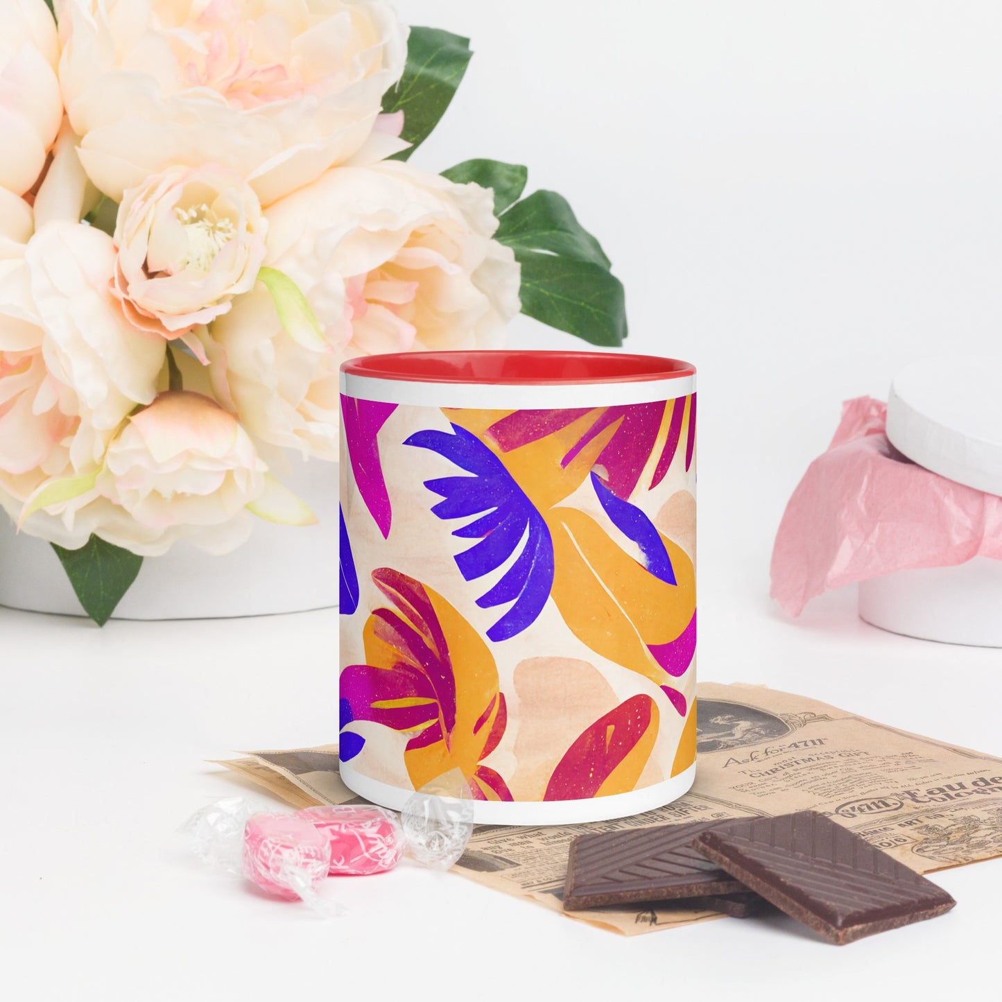 Dominica Ceramic Mug with Color Inside