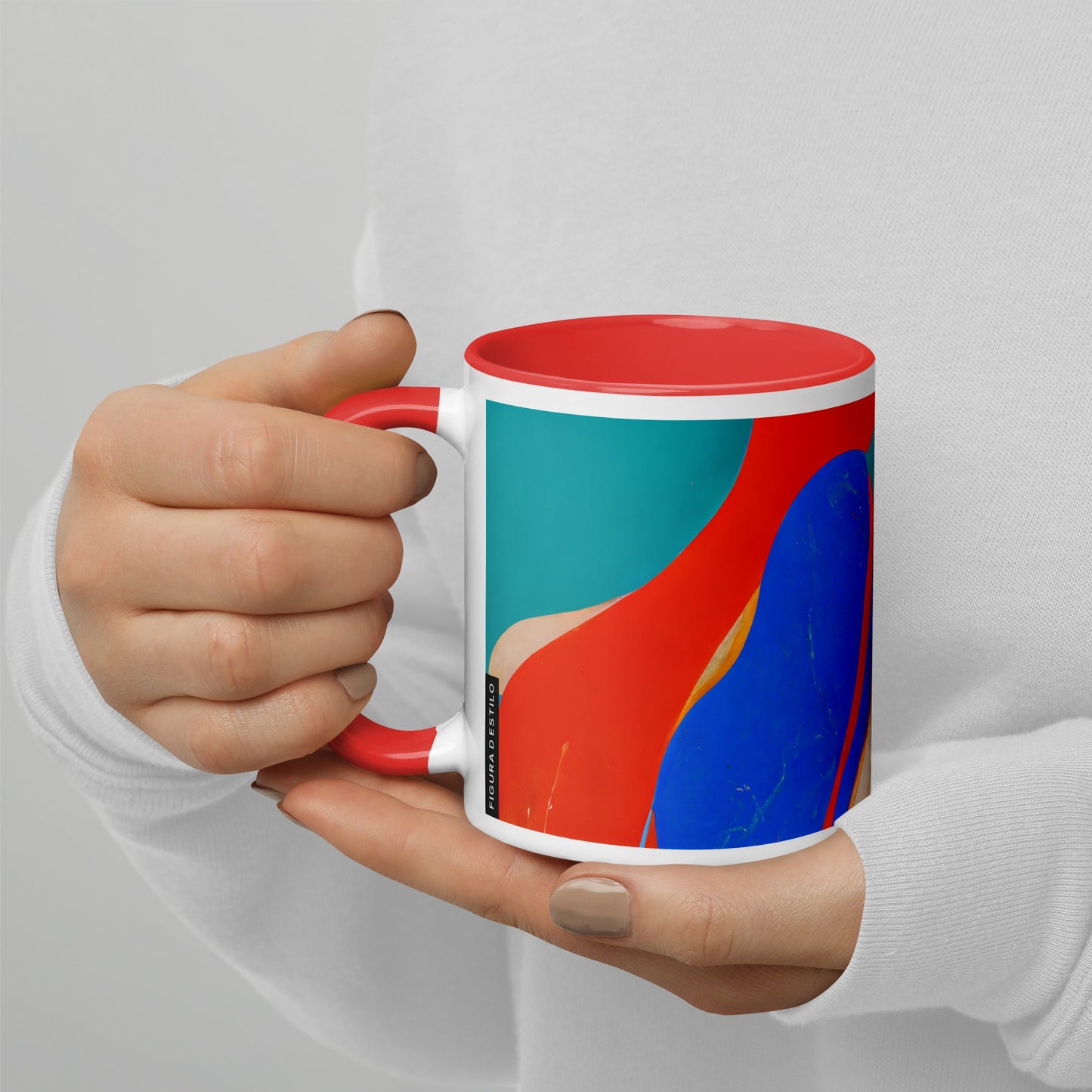 Marble Wonder Ceramic Mug with Color Inside