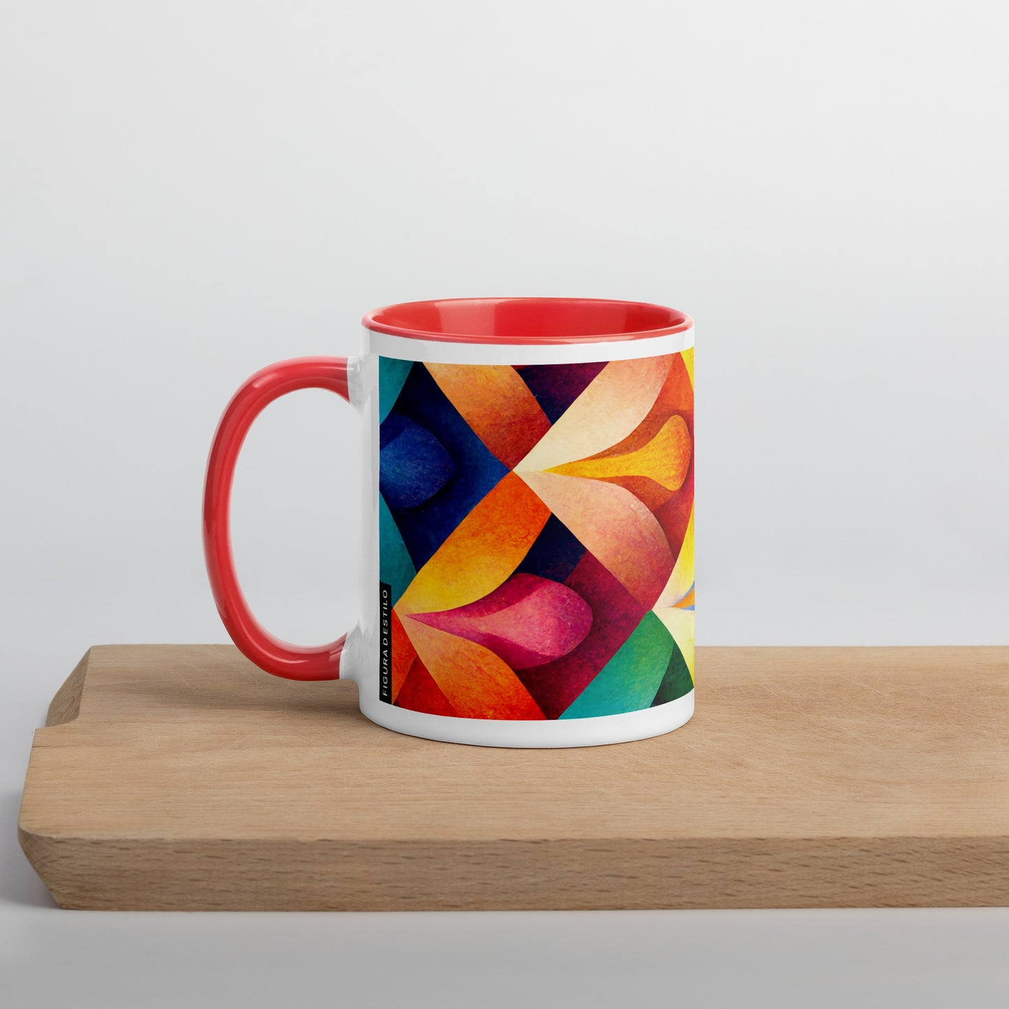 Petals Ceramic Mug with Color Inside