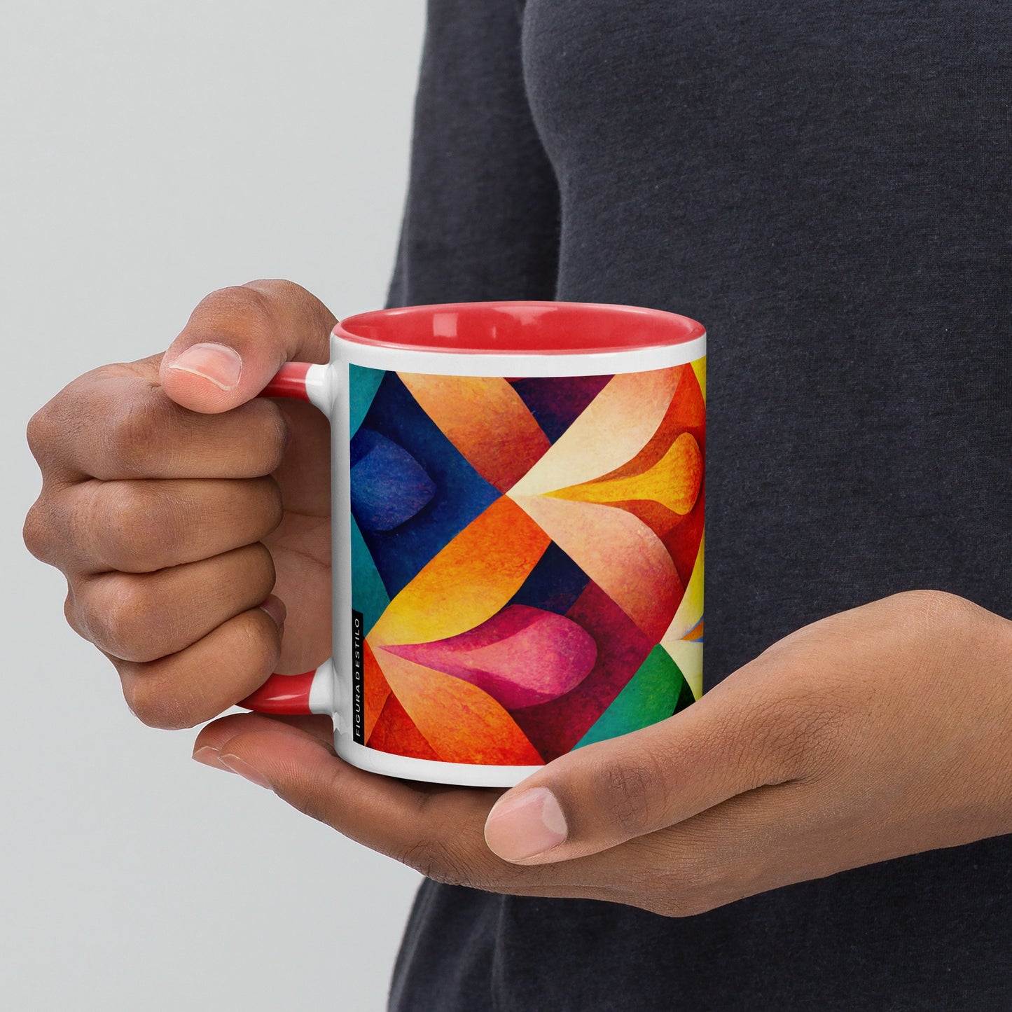 Petals Ceramic Mug with Color Inside