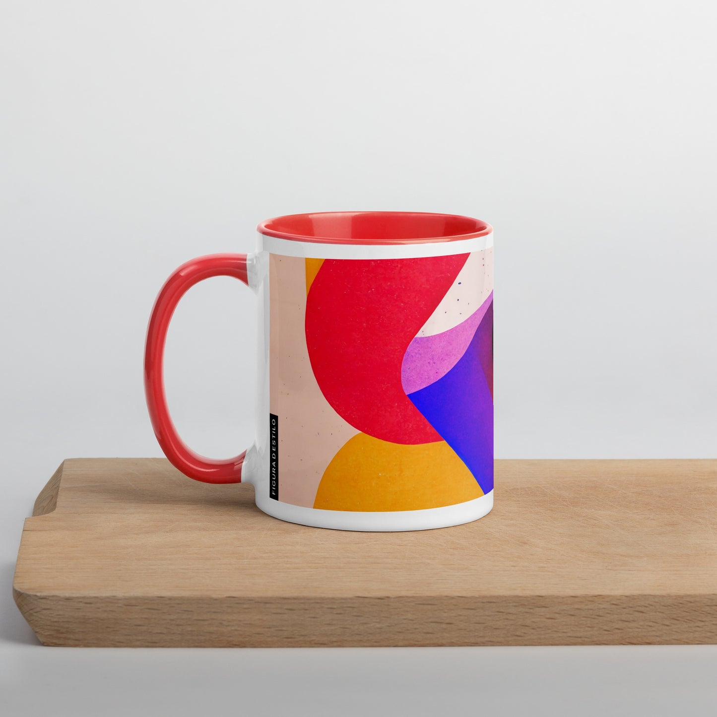 Rising Sun Ceramic Mug with Color Inside