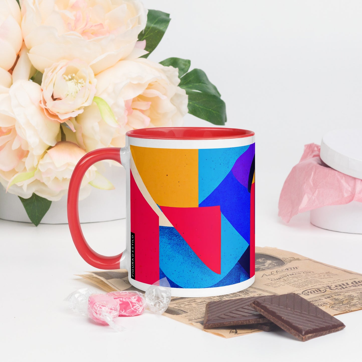 Summer Tide Ceramic Mug with Color Inside