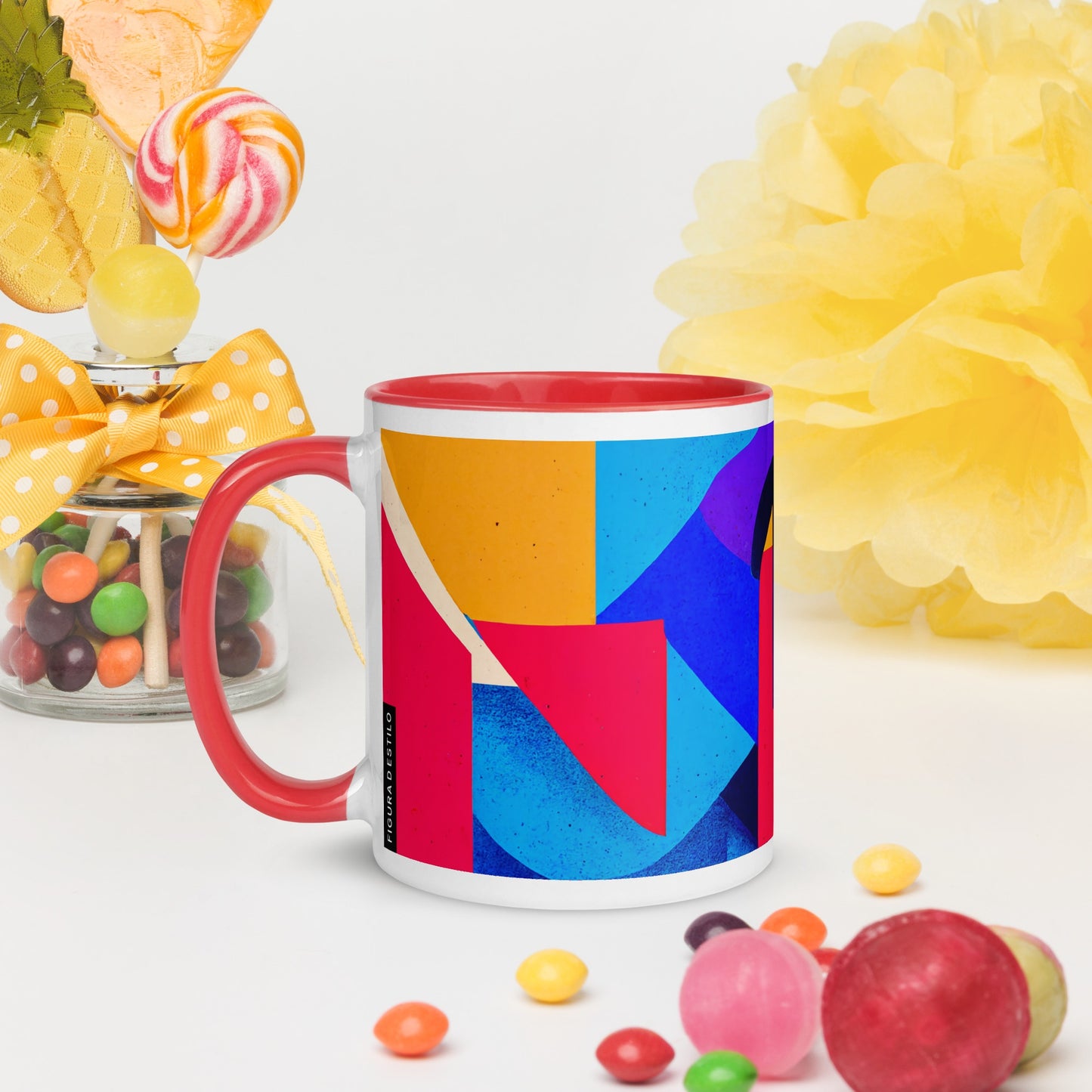 Summer Tide Ceramic Mug with Color Inside