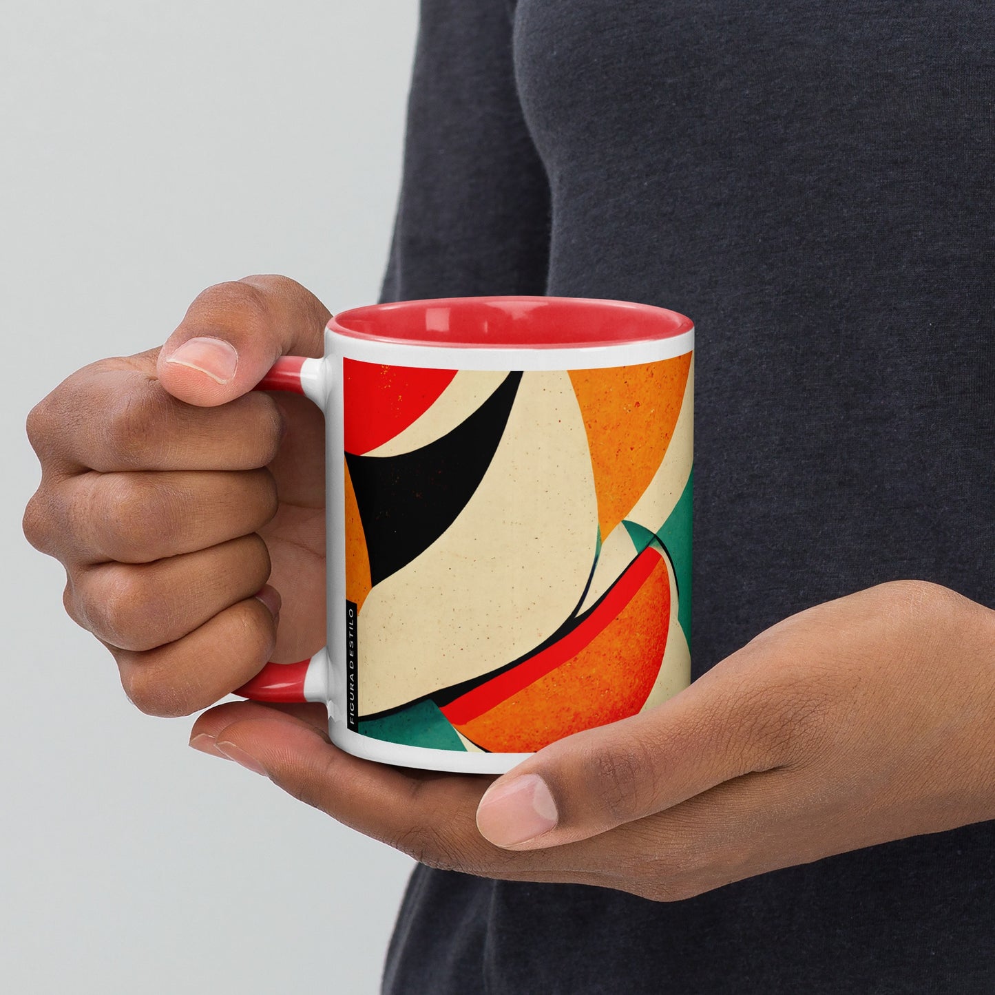 Water Loaf Ceramic Mug with Color Inside