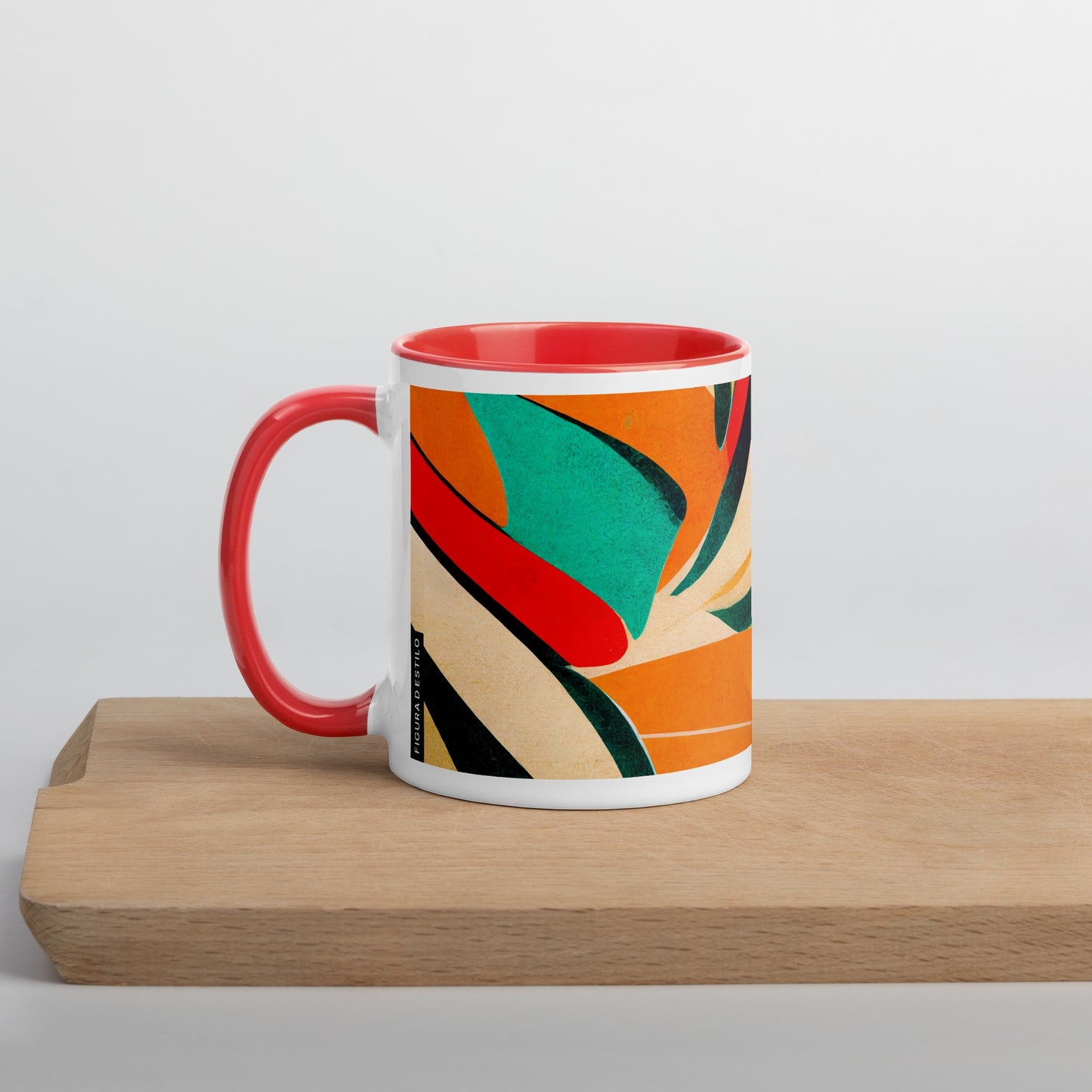 Hot Forest Ceramic Mug with Color Inside