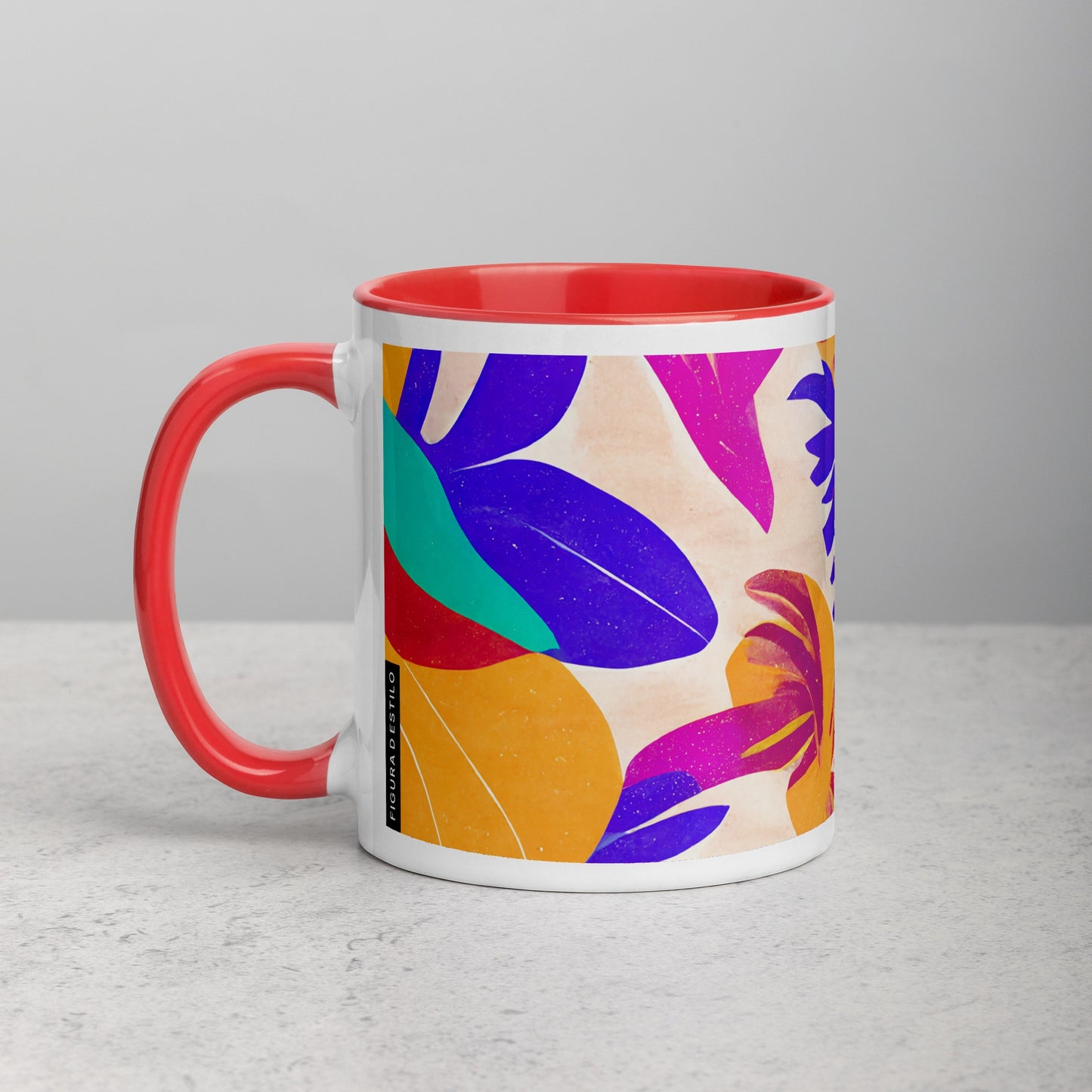 Dominica Ceramic Mug with Color Inside