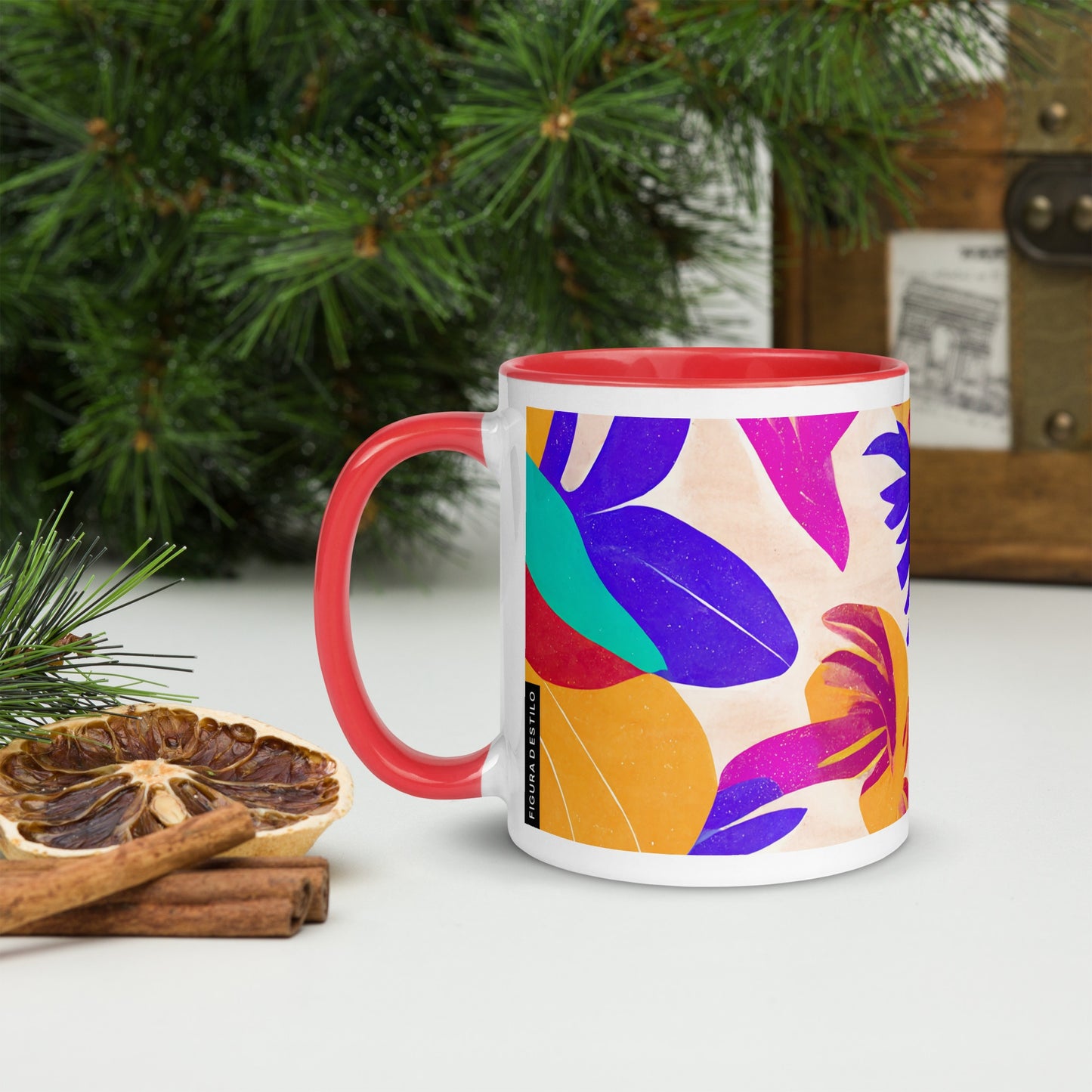 Dominica Ceramic Mug with Color Inside
