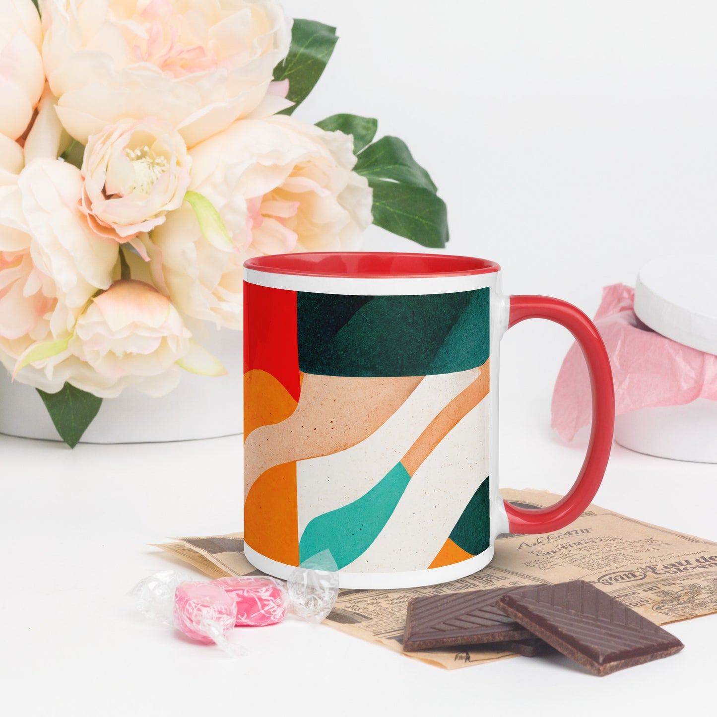 Jelly Bread Ceramic Mug with Color Inside