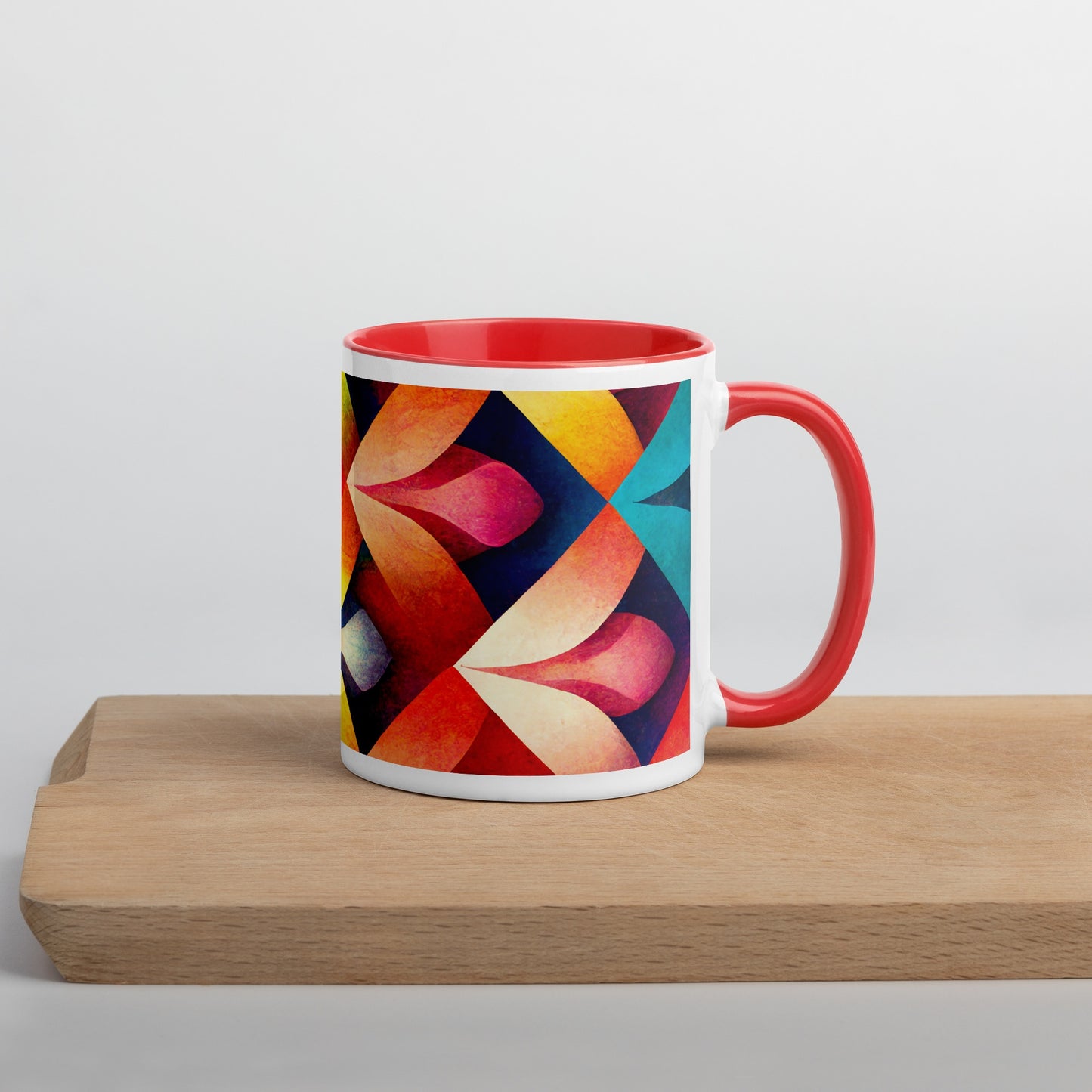 Petals Ceramic Mug with Color Inside
