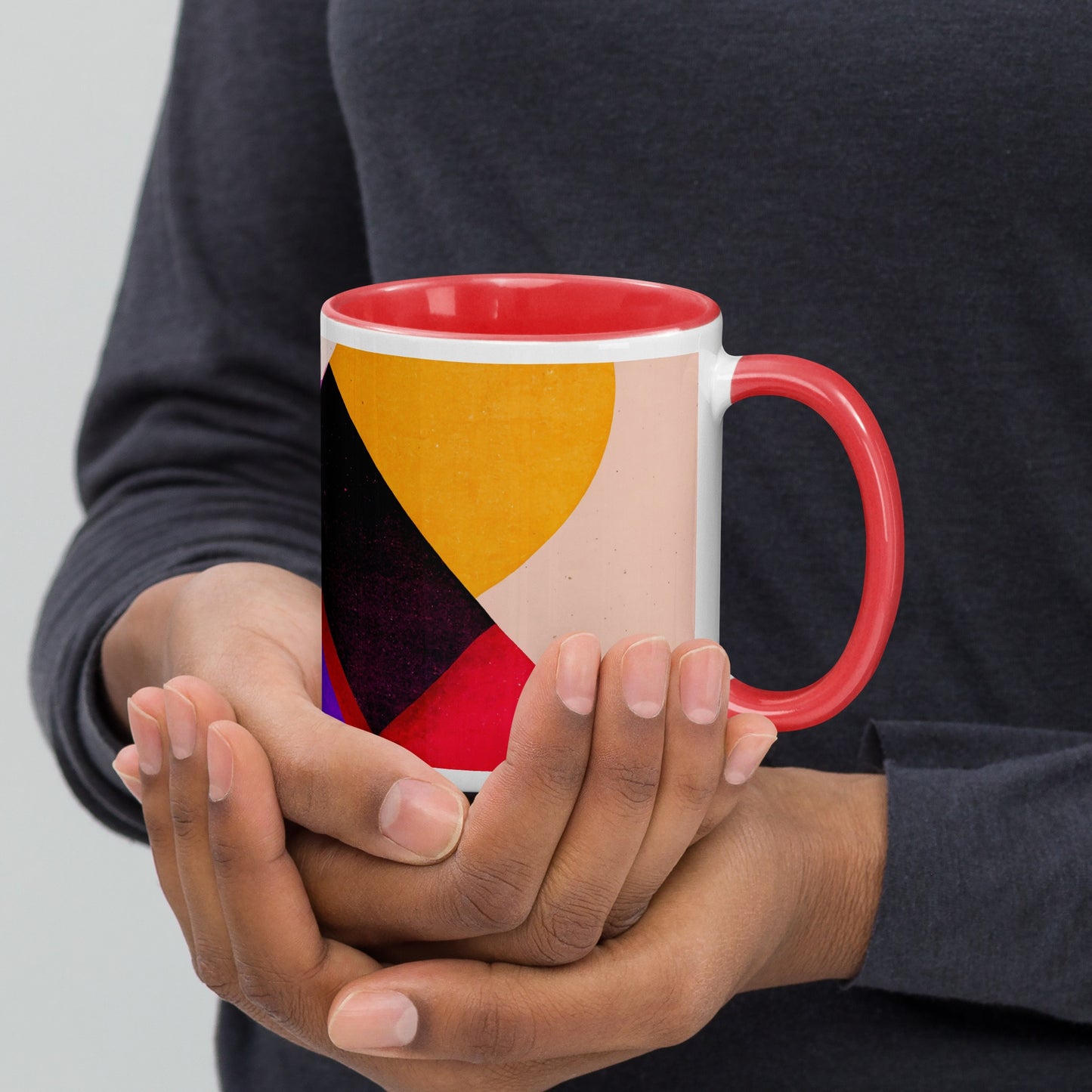Rising Sun Ceramic Mug with Color Inside