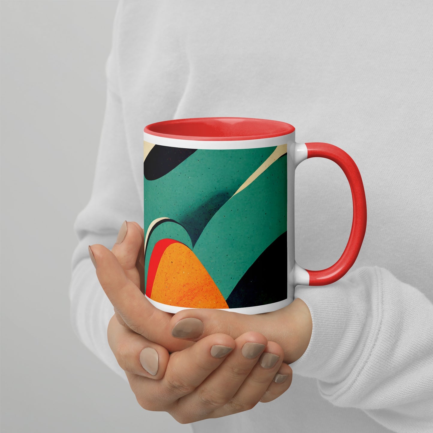 Water Loaf Ceramic Mug with Color Inside