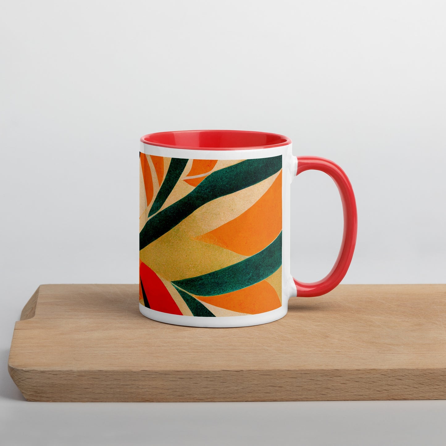 Hot Forest Ceramic Mug with Color Inside