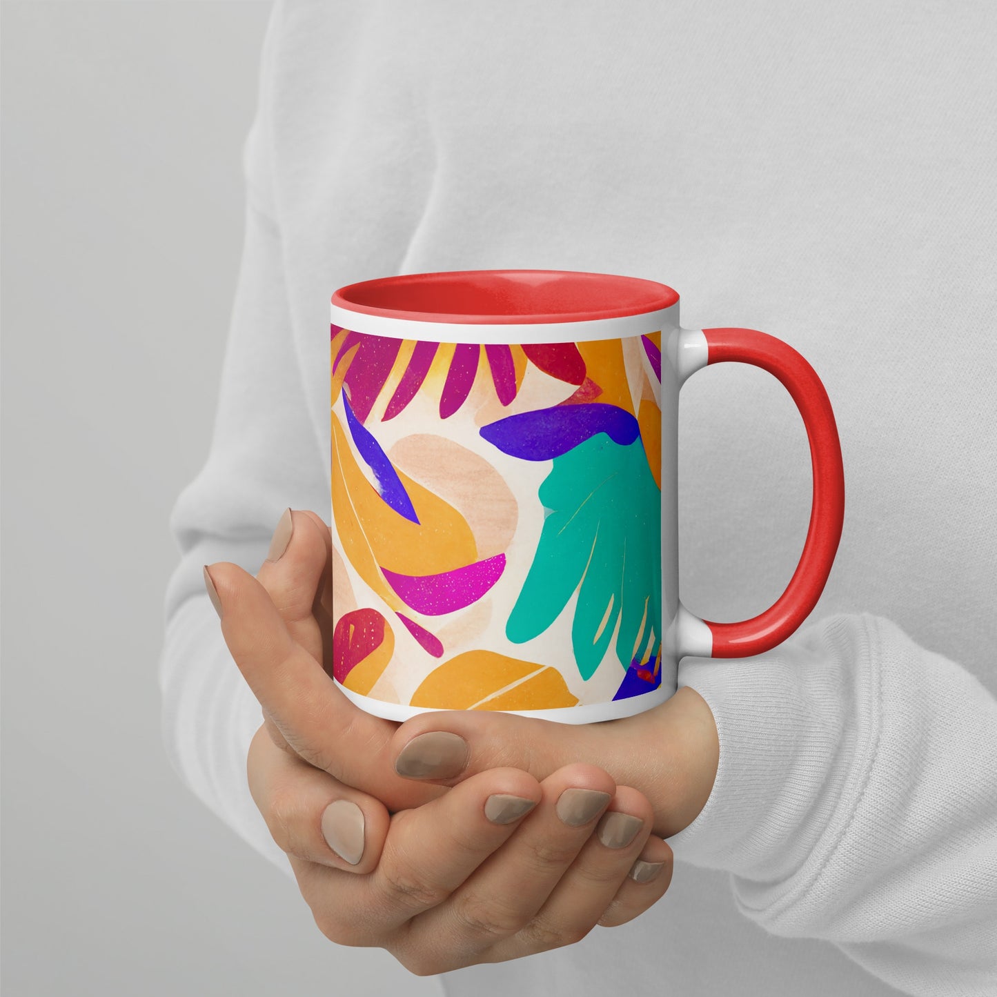 Dominica Ceramic Mug with Color Inside