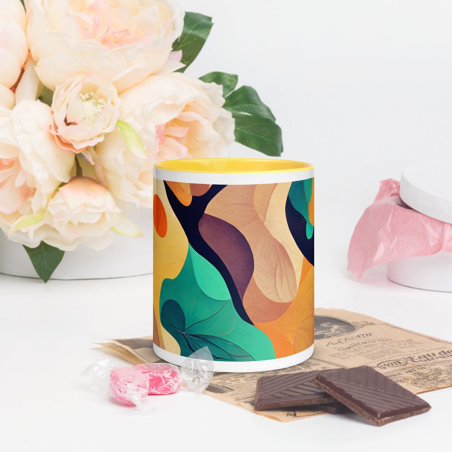 Cocktail Ceramic Mug with Color Inside