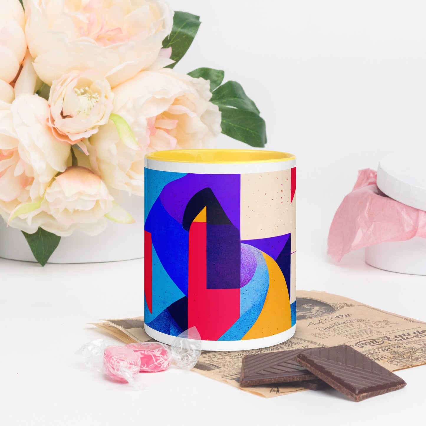 Summer Tide Ceramic Mug with Color Inside