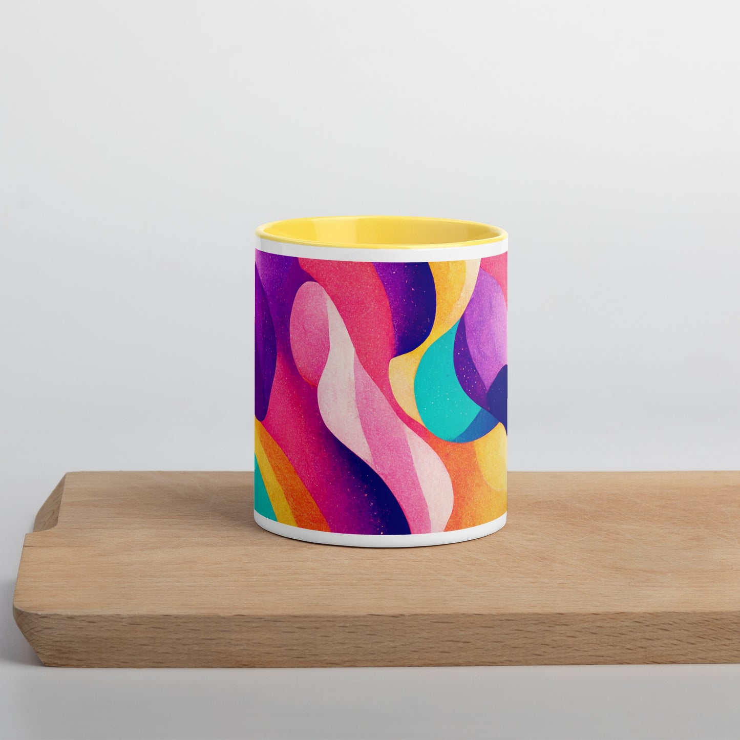 Summer Waves Ceramic Mug with Color Inside