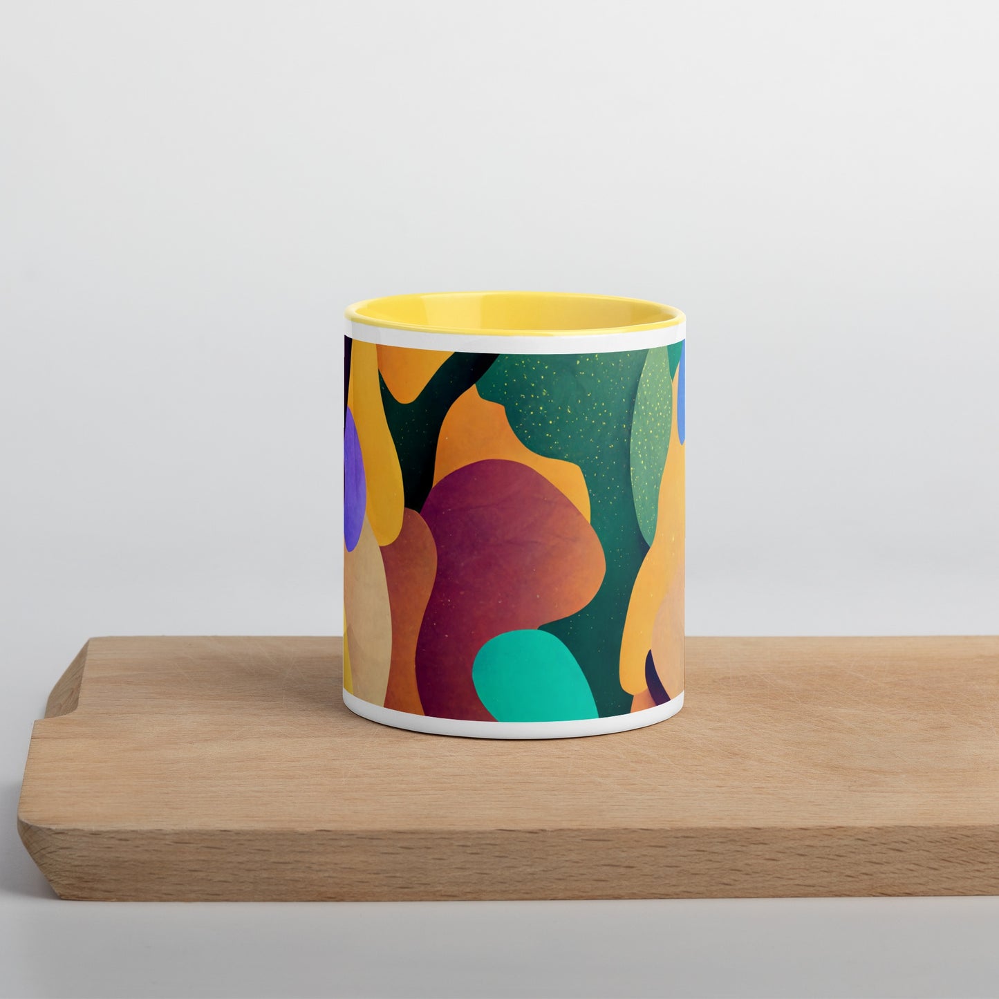 Water Lily Ceramic Mug with Color Inside