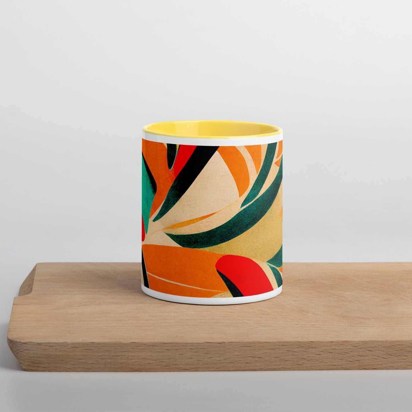 Hot Forest Ceramic Mug with Color Inside