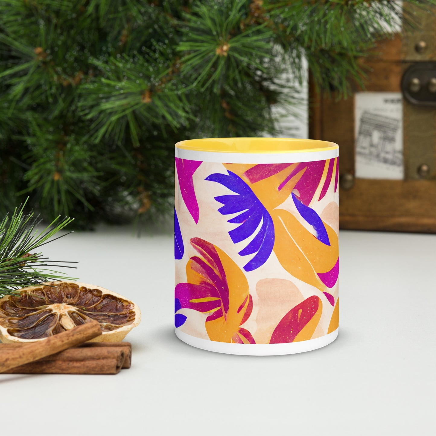 Dominica Ceramic Mug with Color Inside