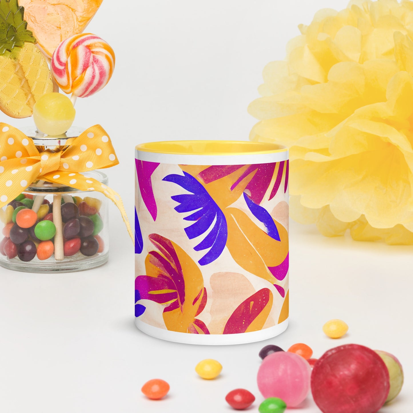 Dominica Ceramic Mug with Color Inside