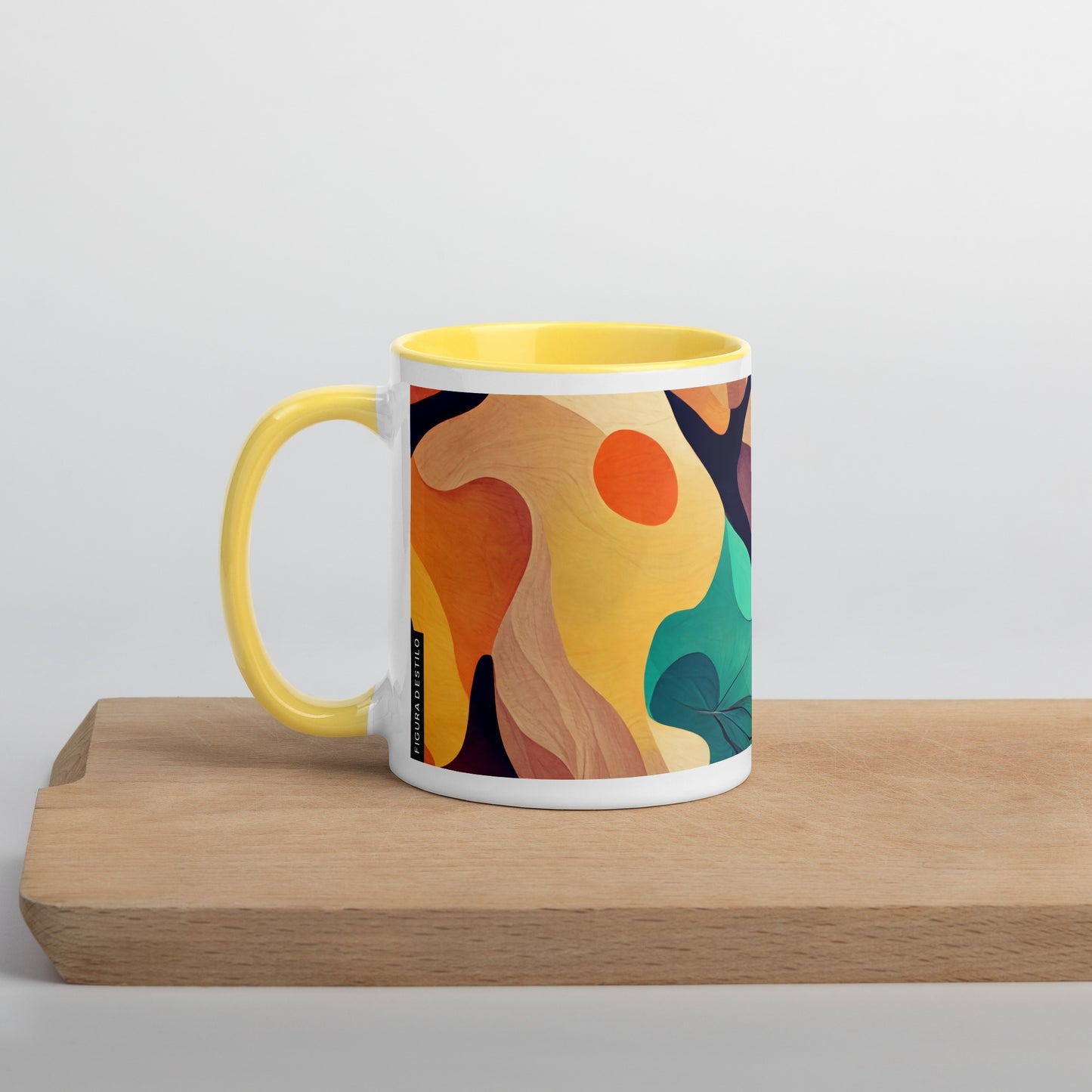 Cocktail Ceramic Mug with Color Inside