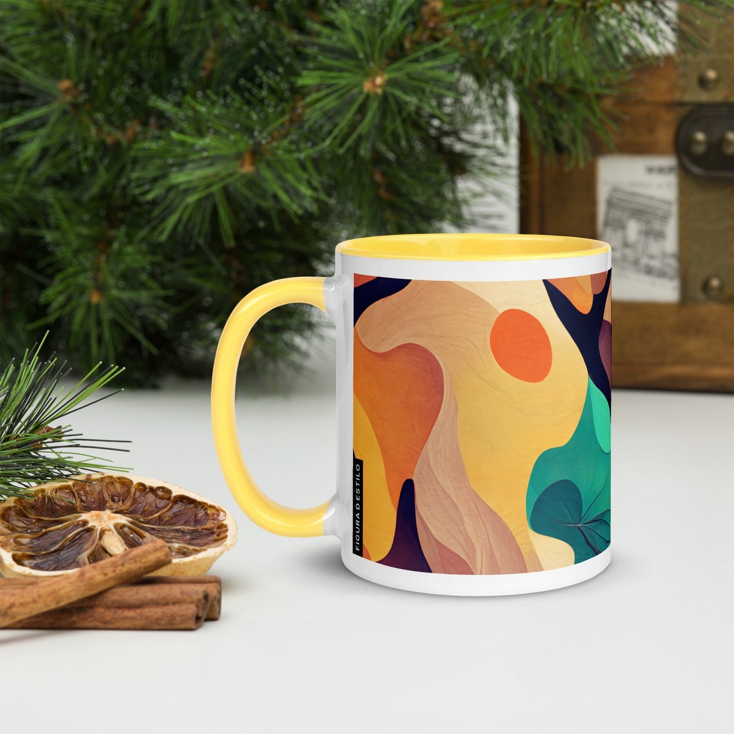 Cocktail Ceramic Mug with Color Inside