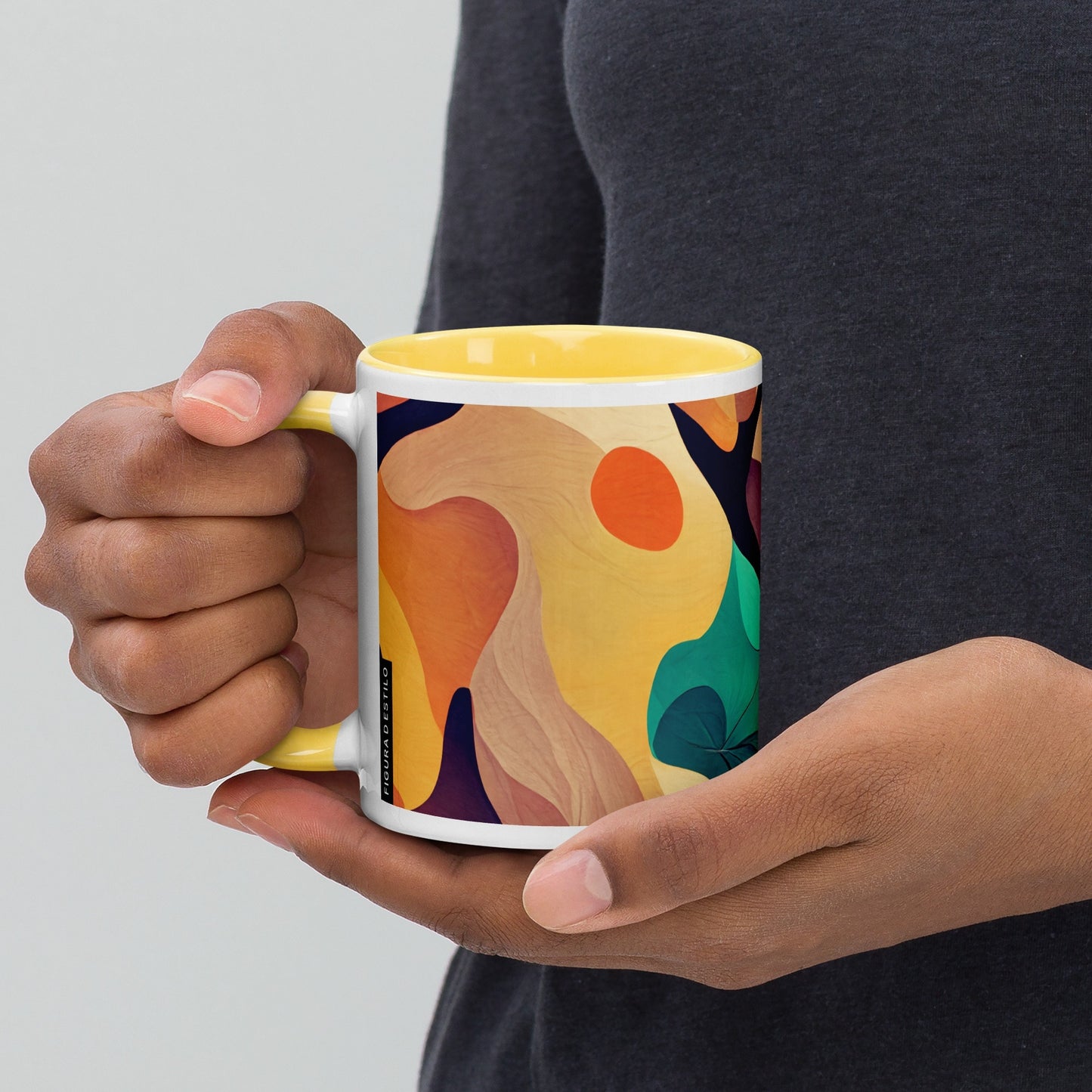 Cocktail Ceramic Mug with Color Inside