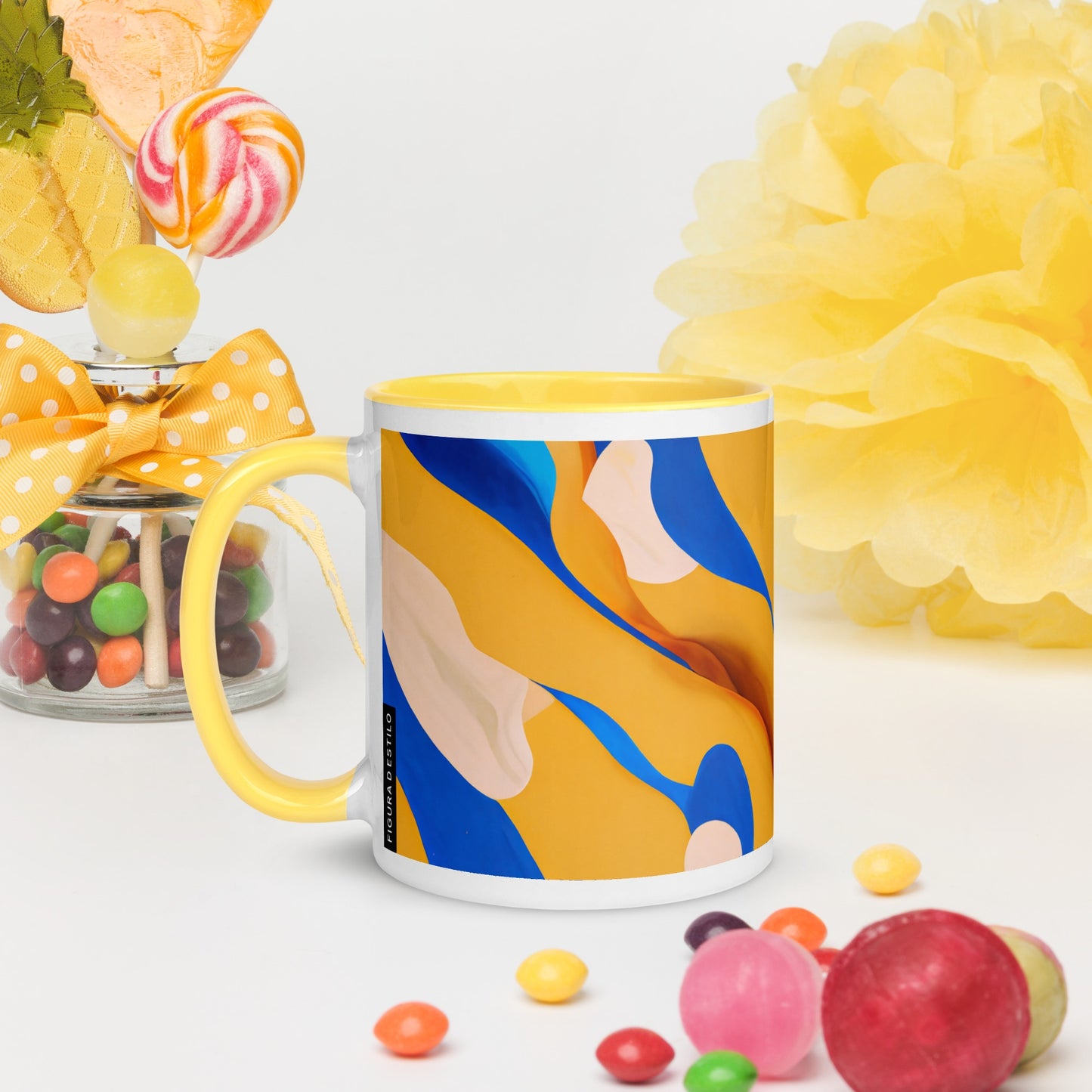 Oasis Ceramic Mug with Color Inside