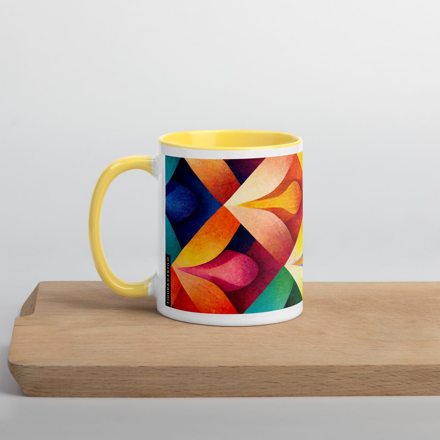 Petals Ceramic Mug with Color Inside