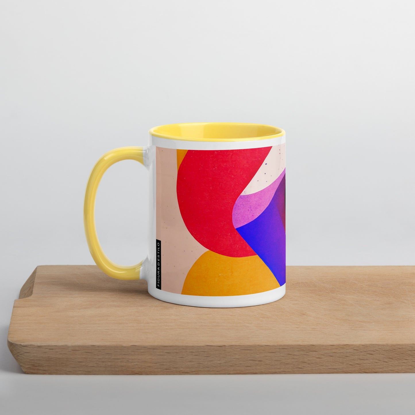 Rising Sun Ceramic Mug with Color Inside