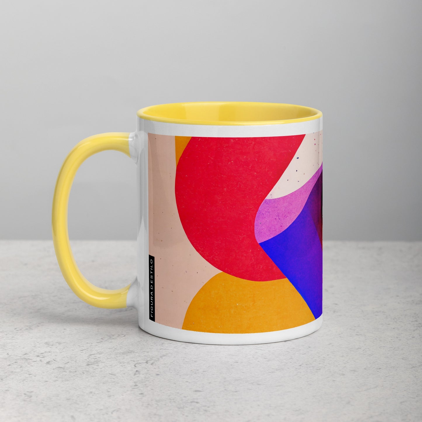 Rising Sun Ceramic Mug with Color Inside