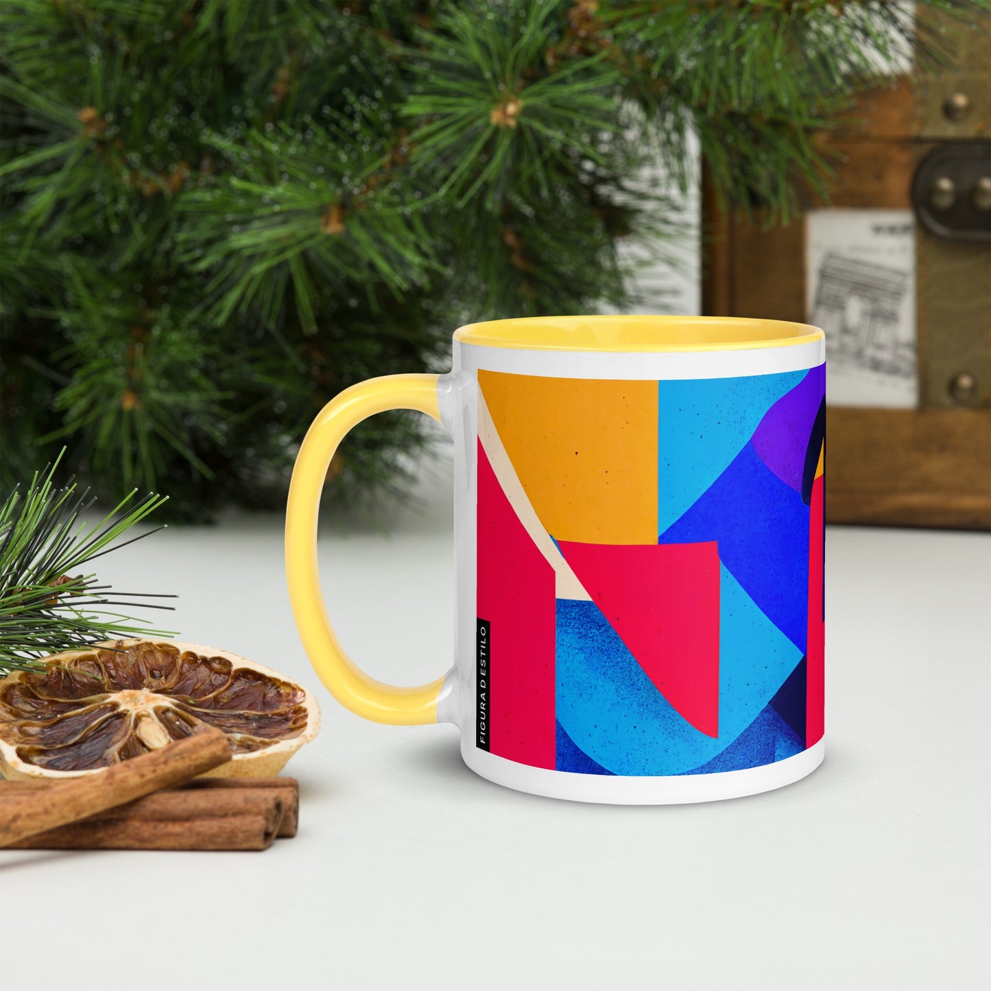 Summer Tide Ceramic Mug with Color Inside