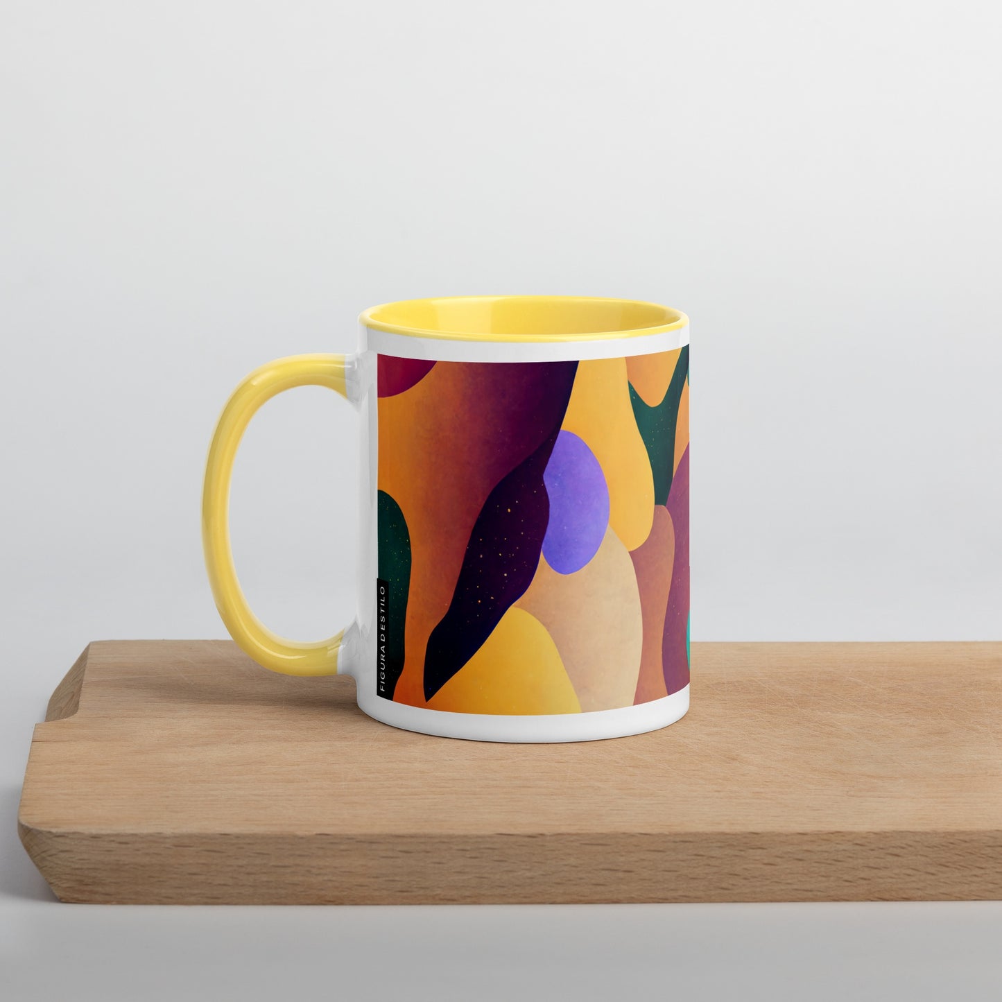 Water Lily Ceramic Mug with Color Inside