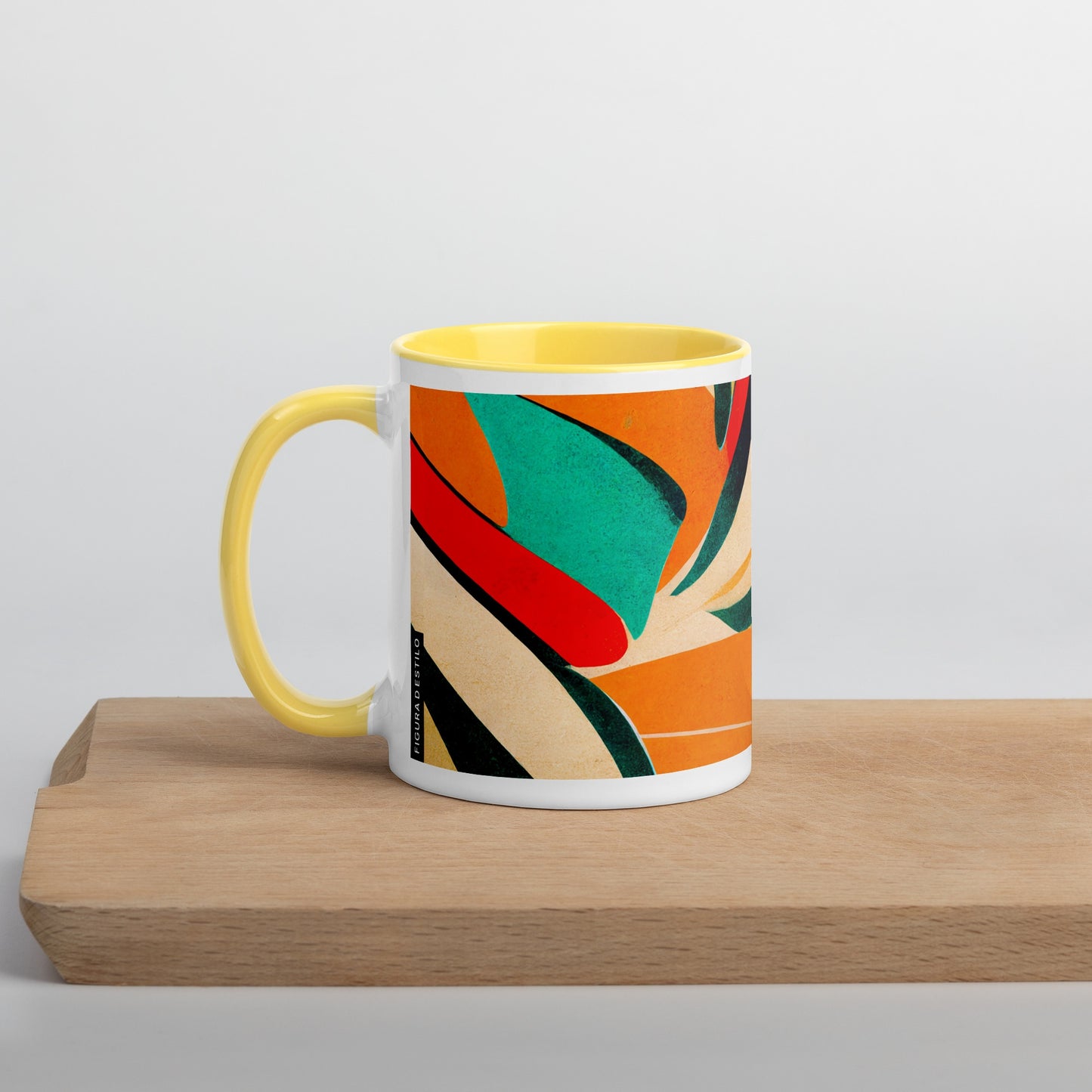 Hot Forest Ceramic Mug with Color Inside