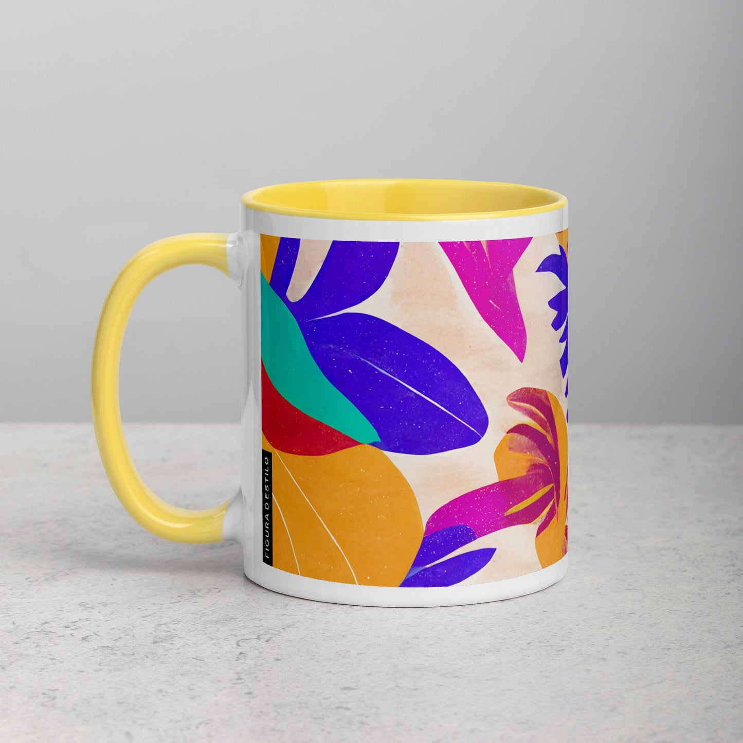 Dominica Ceramic Mug with Color Inside
