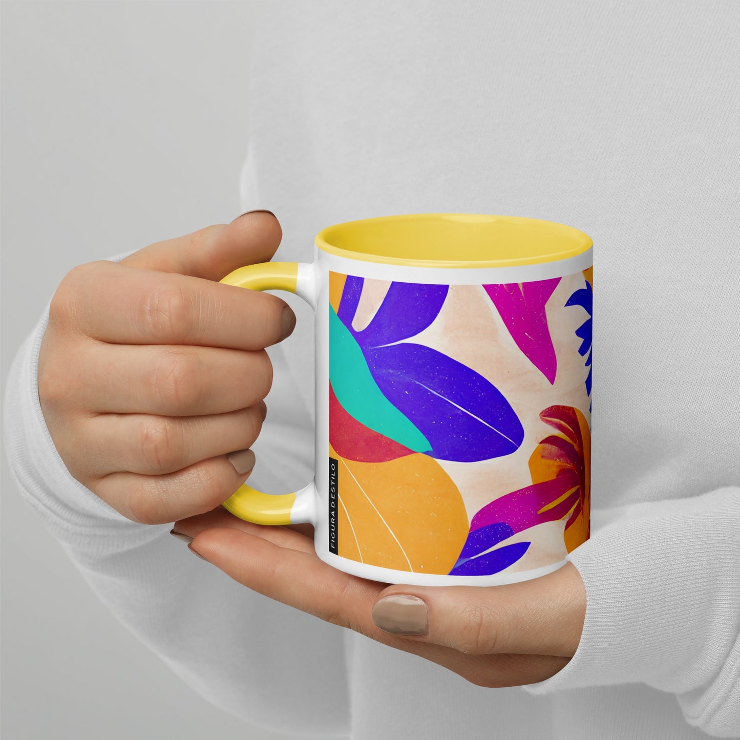 Dominica Ceramic Mug with Color Inside