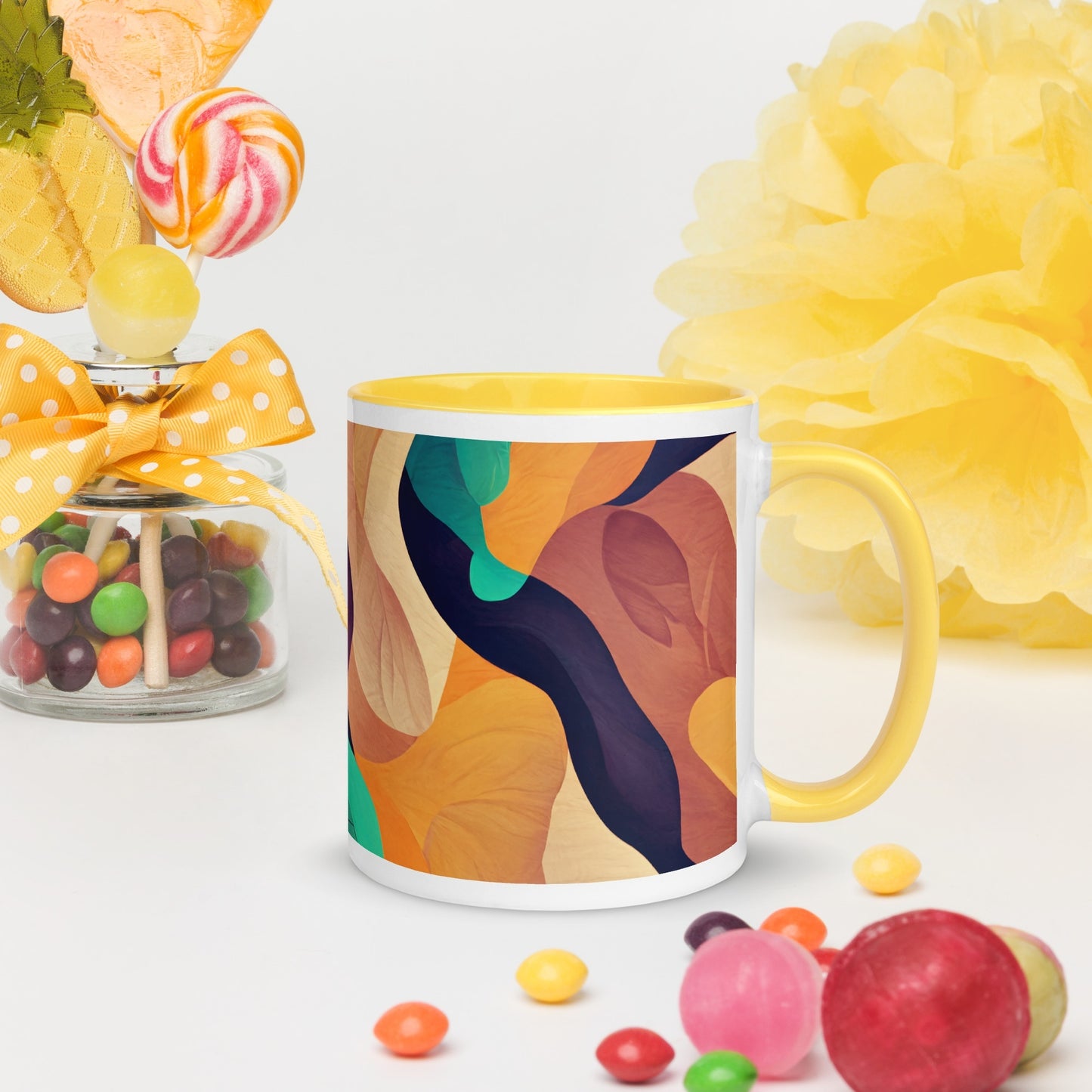 Cocktail Ceramic Mug with Color Inside