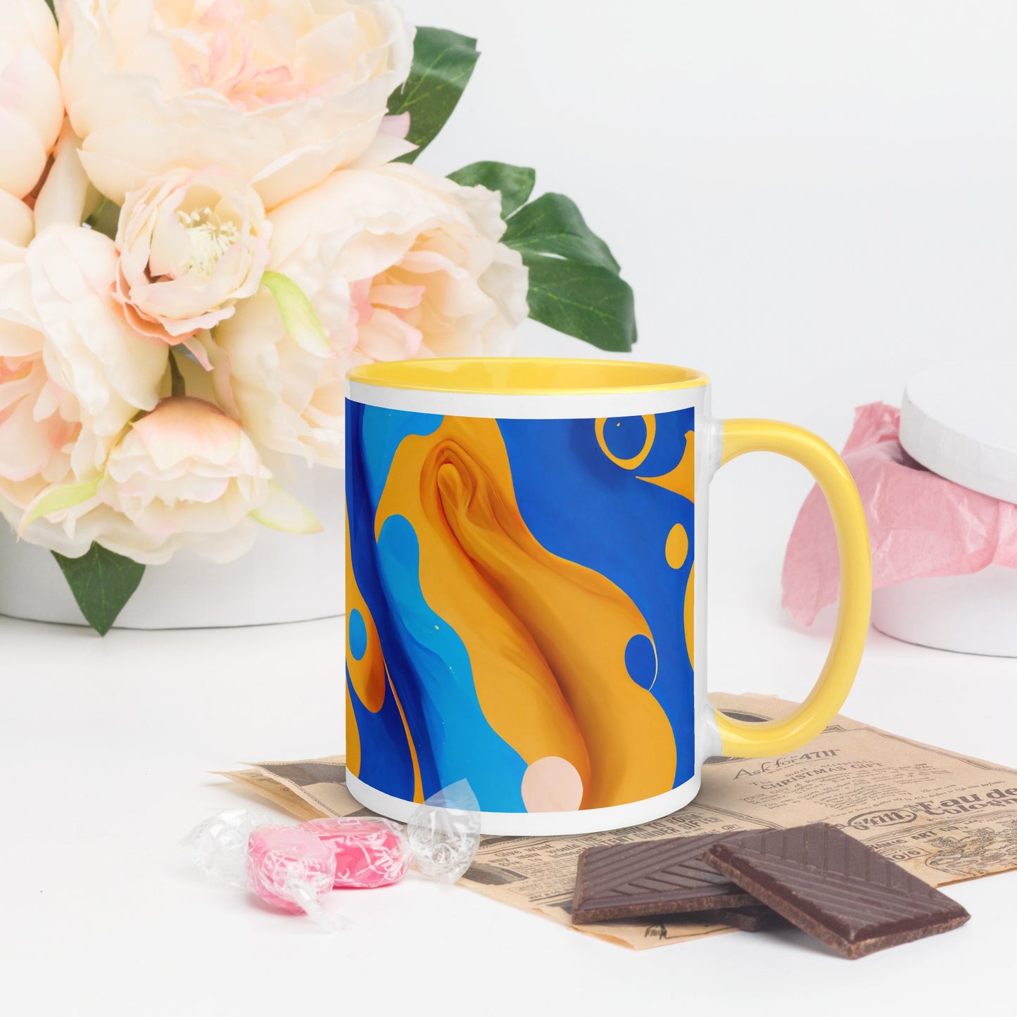 Oasis Ceramic Mug with Color Inside