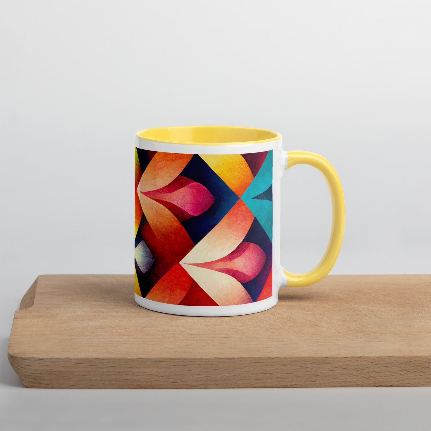 Petals Ceramic Mug with Color Inside