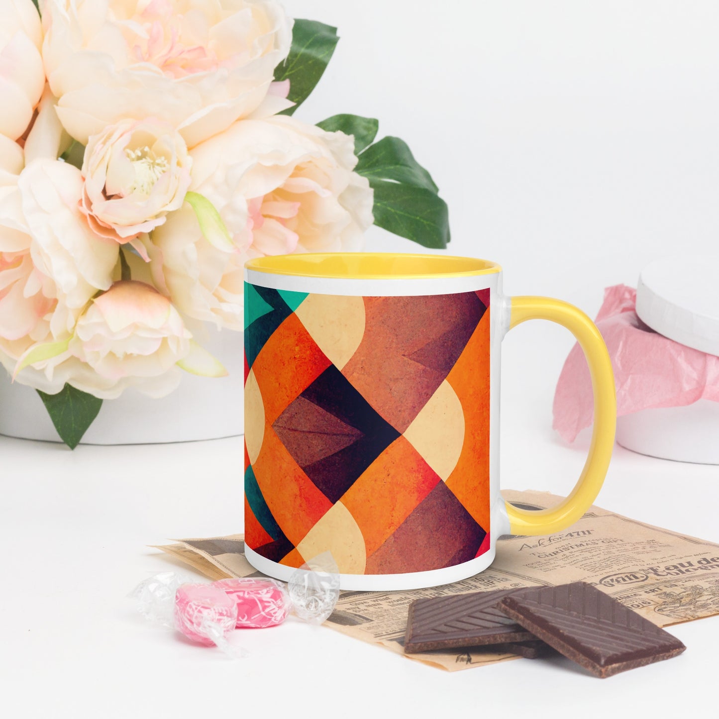 Sienna Ceramic Mug with Color Inside