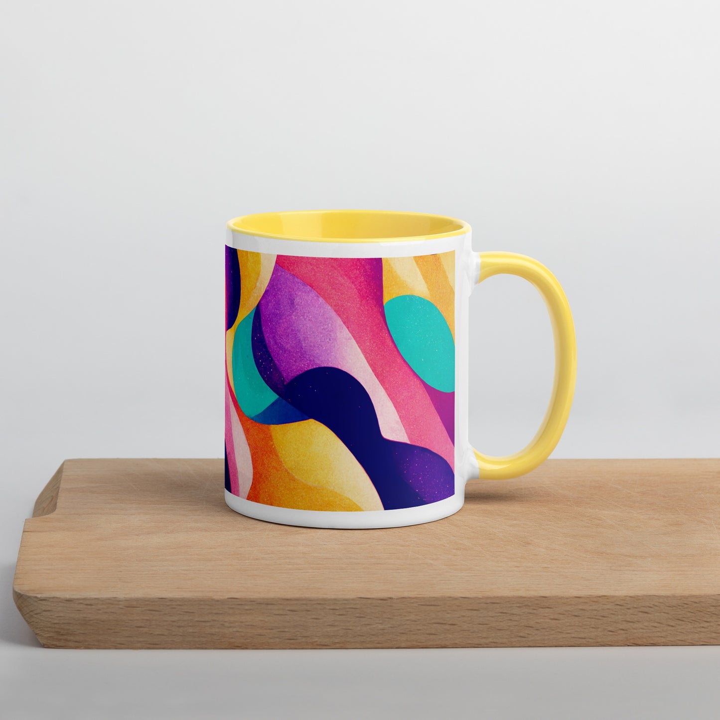 Summer Waves Ceramic Mug with Color Inside